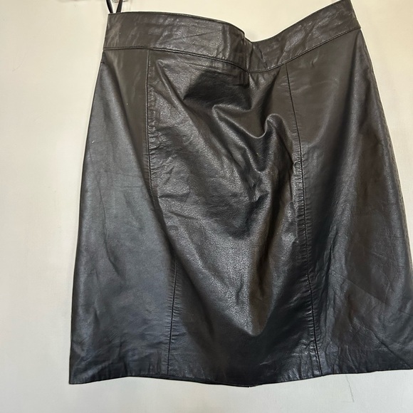 100% Leather Vintage Black Mini Skirt 11/12 Body Exteriors - Picture 3 of 7